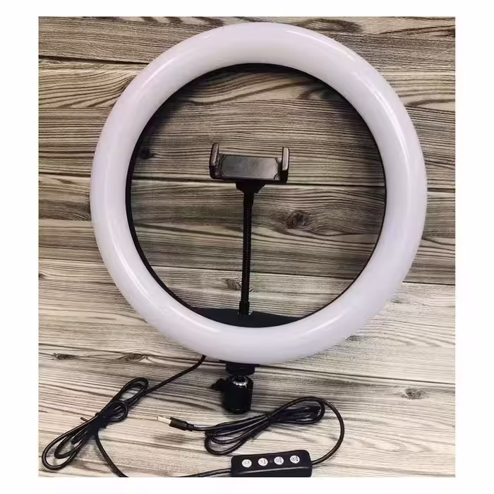 رینگ لایت سایز 30 همراه با پایه 2 متری هولدر نگهدارنده موبایل با قابلیت 360 درجه مناسبه عکاسی آرایشی محتوا (پس کرایه)