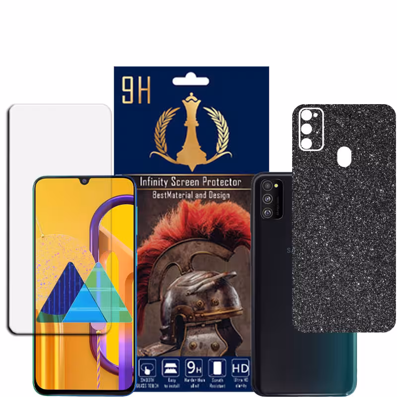 برچسب پوششی اینفینیتی مدل PRO MAX مناسب برای گوشی موبایل سامسونگ GALAXY M30S به همراه محافظ صفحه نمایش