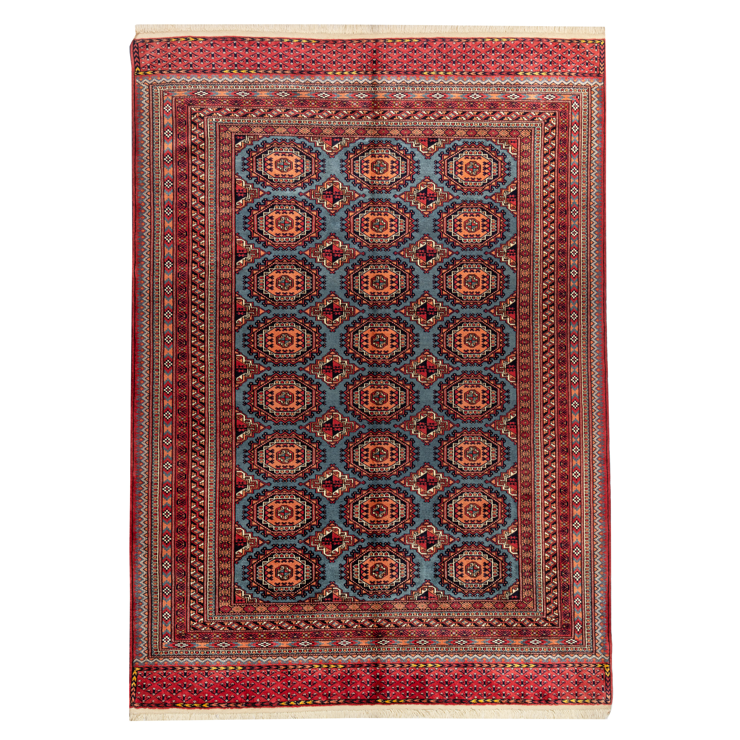 فرش دستبافت سه و نیم متری مدل ترکمن  کد  40.2600