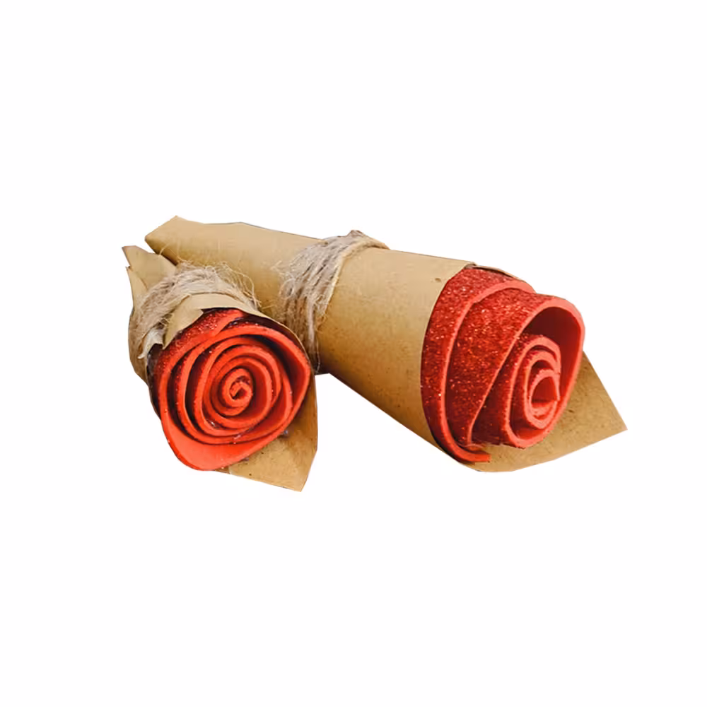 گل مصنوعی مدل رز مجموعه 2 عددی