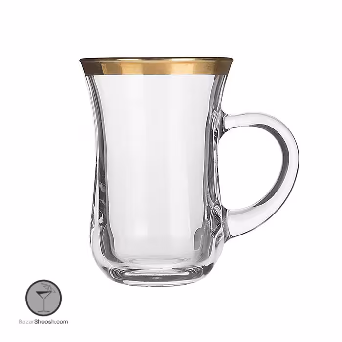 استکان کی اف دسته دار لب طلا پاشاباغچه کد 55411