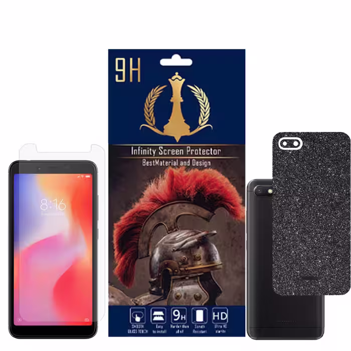 برچسب پوششی اینفینیتی مدل PRO MAX مناسب برای گوشی موبایل شیایومی REDMI 6A به همراه محافظ صفحه نمایش