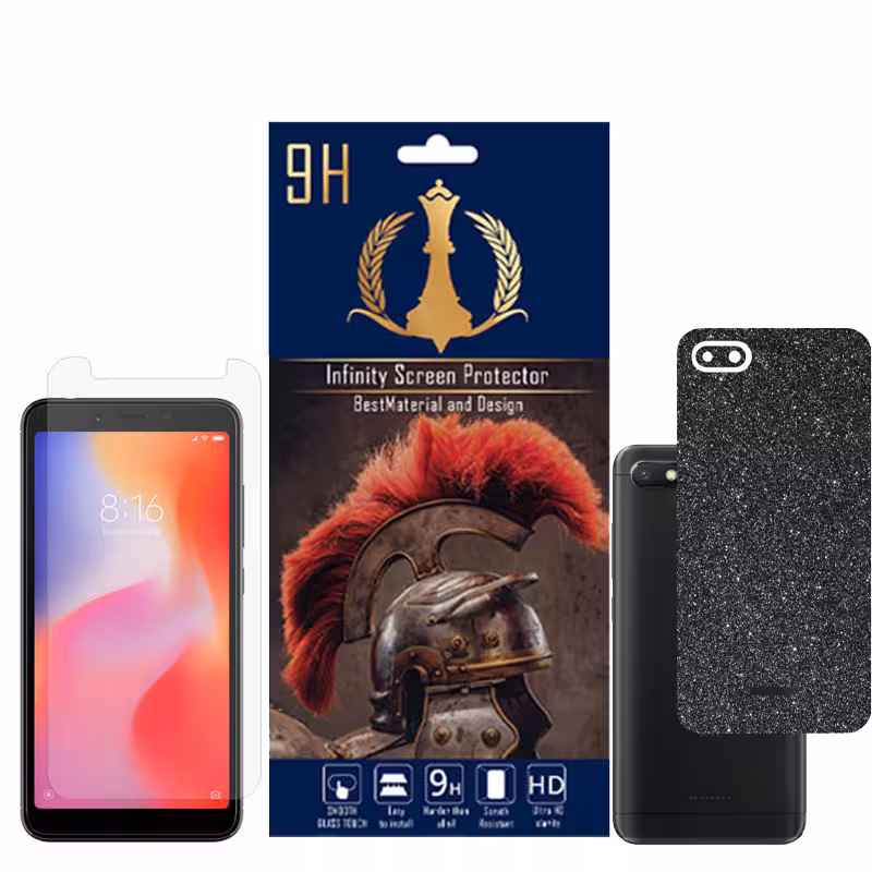 برچسب پوششی اینفینیتی مدل PRO MAX مناسب برای گوشی موبایل شیایومی REDMI 6A به همراه محافظ صفحه نمایش