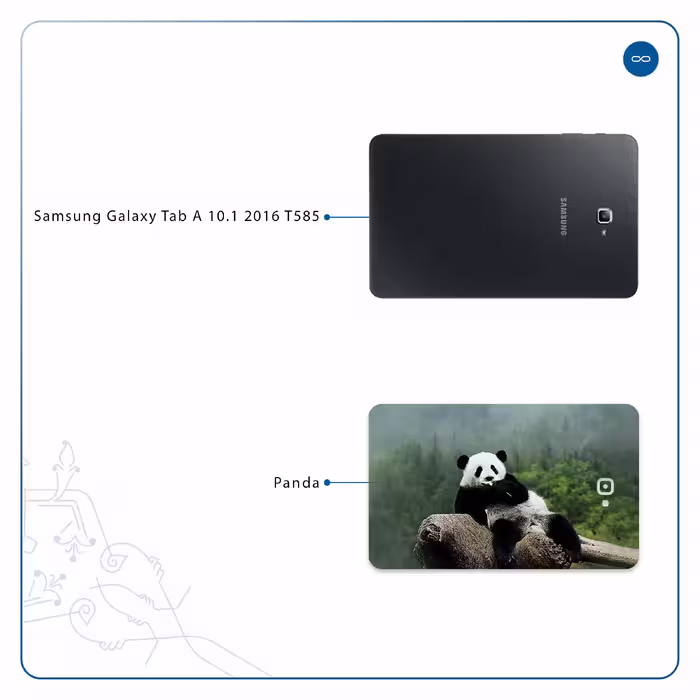 برچسب پوششی ماهوت مدل Panda مناسب برای تبلت سامسونگ Galaxy Tab A 10.1 2016 T585