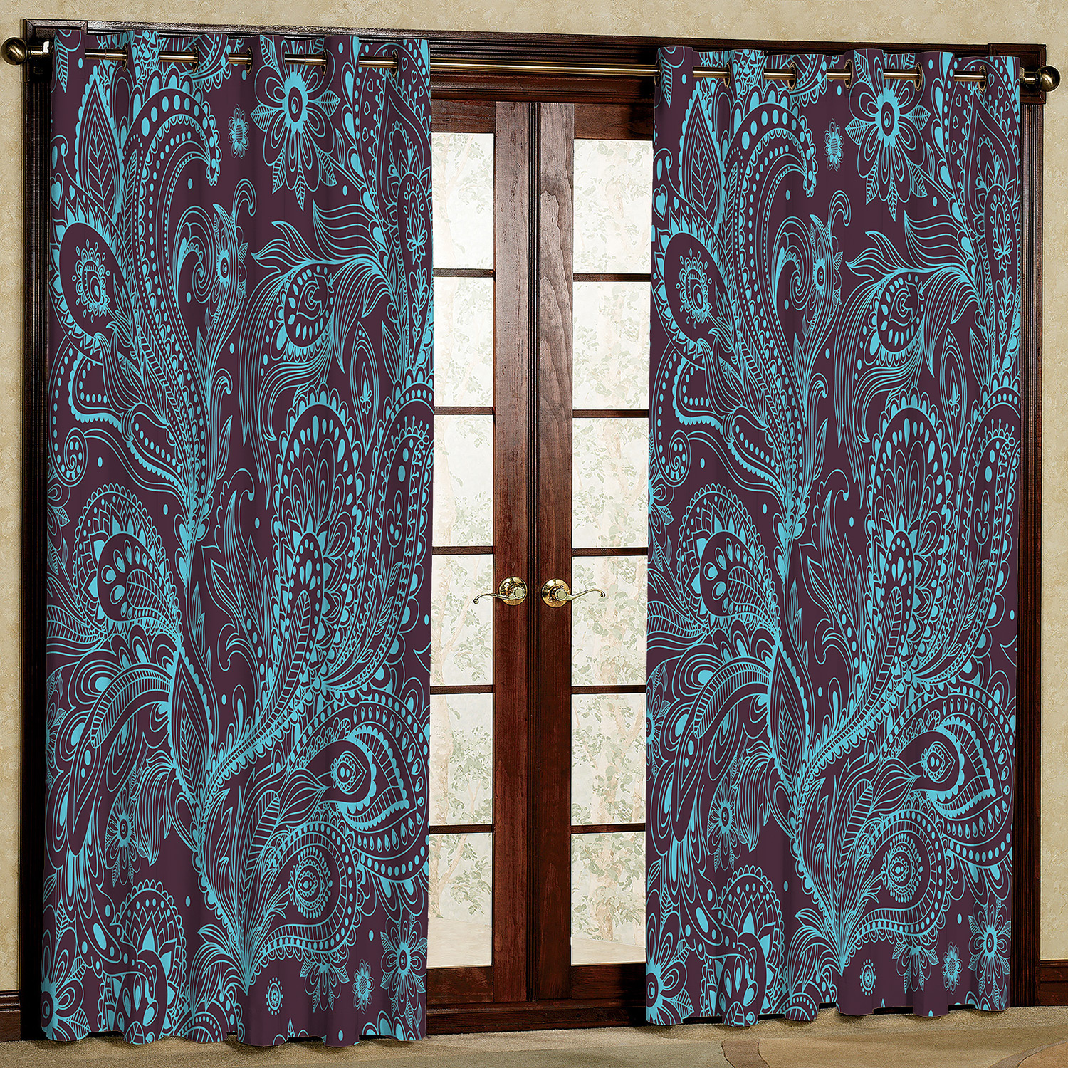 پرده مدل گلدار مخمل پانچی کد 2213 سایز 200x140 سانتی متر