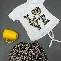 ست تیشرت و شورتک پلنگی