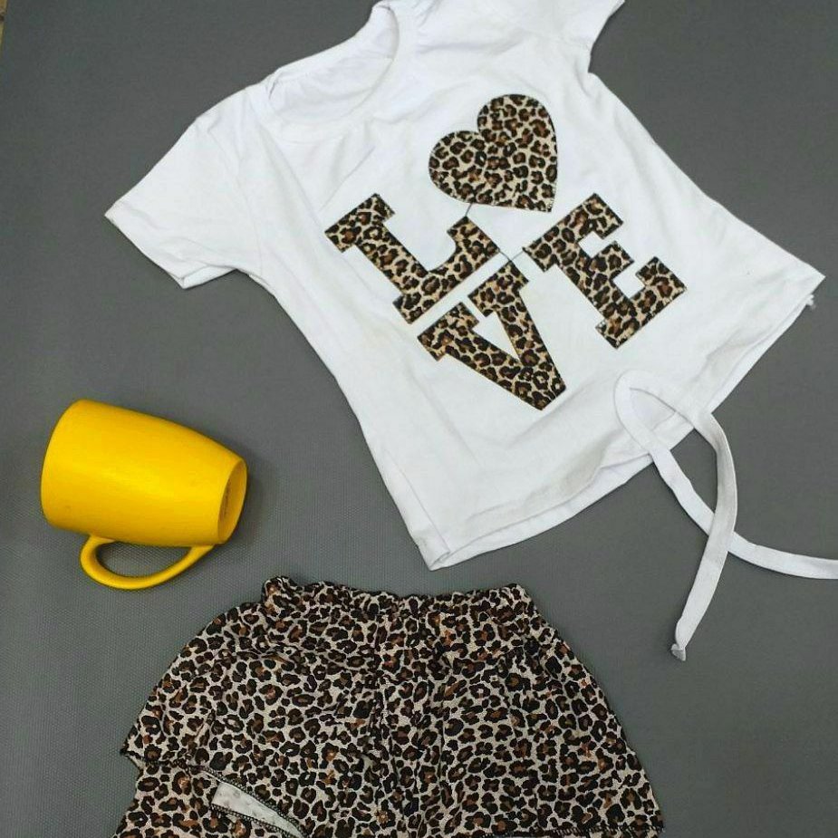 ست تیشرت و شورتک پلنگی