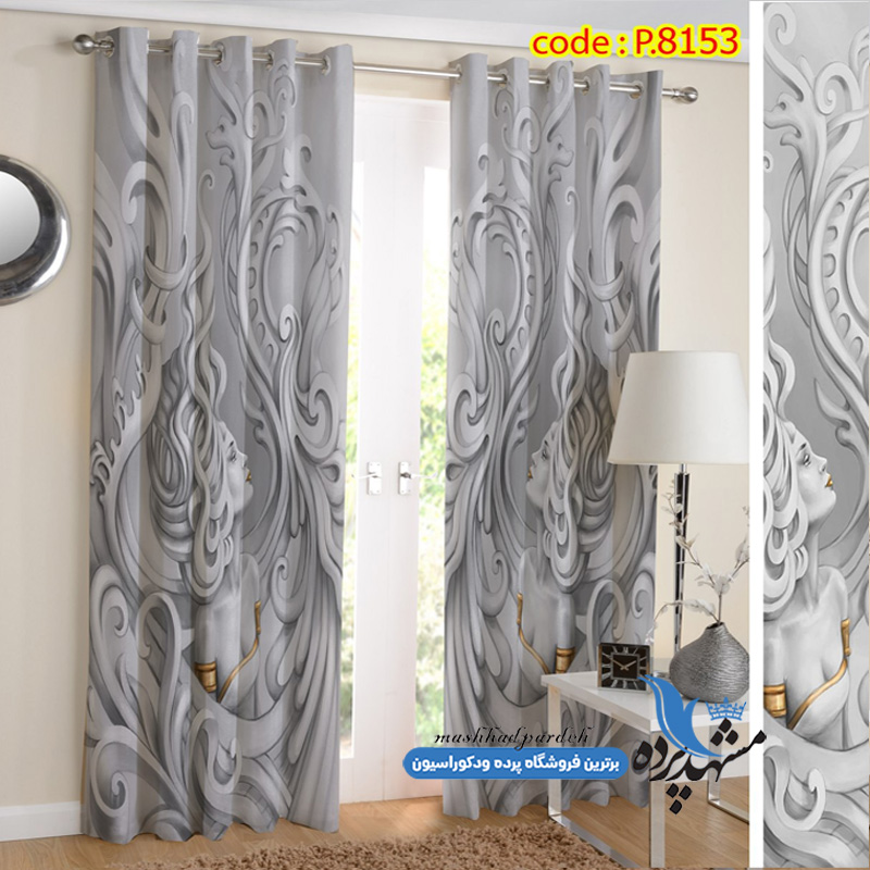 پرده پانچ طرح الهه سه بعدی P8153