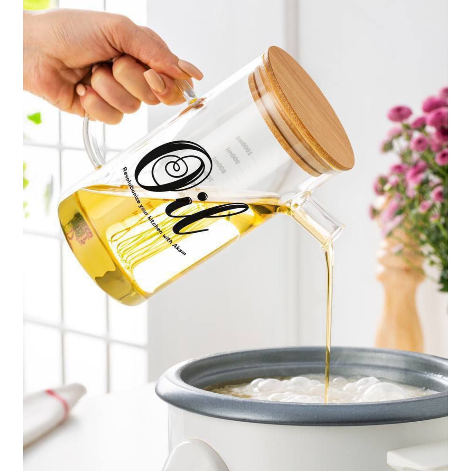 روغن ریز اکرولیک نشکن با درب چوبی 1000میل