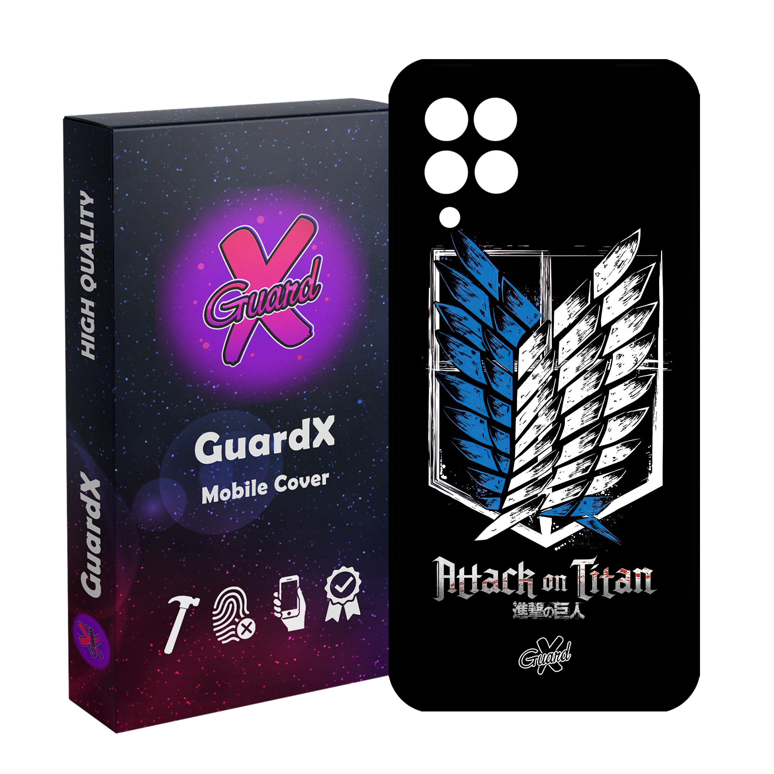 کاور گارد ایکس طرح Attack on Titan Anime مدل Glass10448 مناسب برای گوشی موبایل سامسونگ Galaxy A22 4G