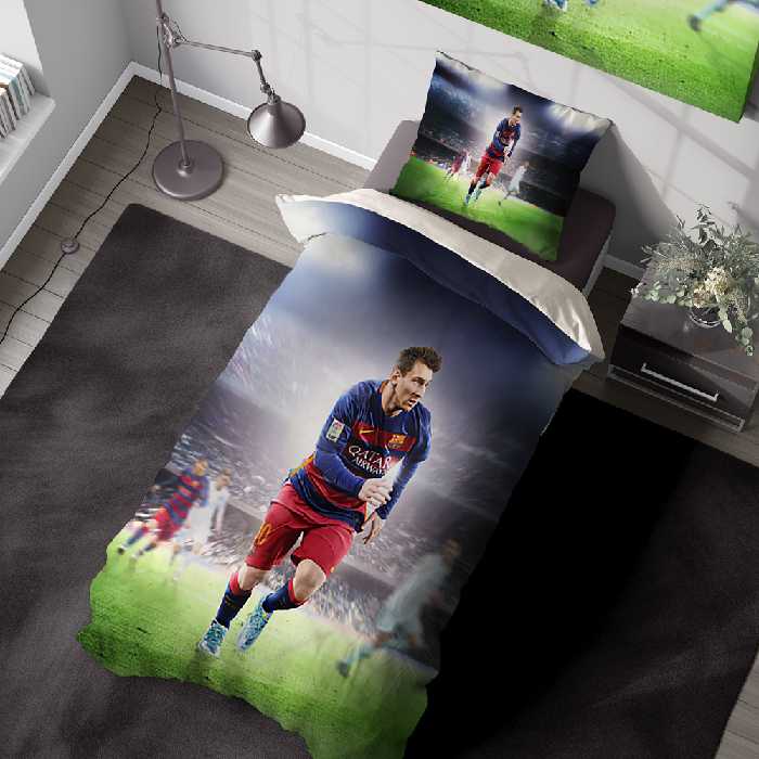 ست لحاف پسرانه فوتبالی طرح مسی bas-5721