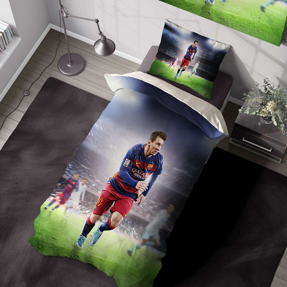 ست لحاف پسرانه فوتبالی طرح مسی bas-5721
