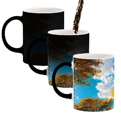 ماگ حرارتی کاکتی طرح منظره پاییزی مدل mgh18568