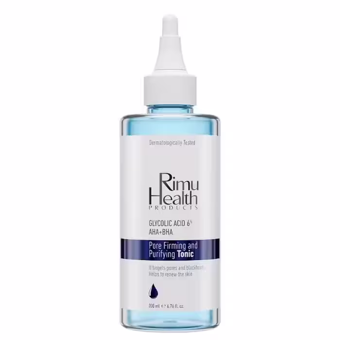 تونر پاک کننده و سفت کننده منافذ پوست گلیکولیک اسید ۶٪ ریموهلث | Rimu Health Glycolic Acid 6% Aha Bha Pore Firming Tonic