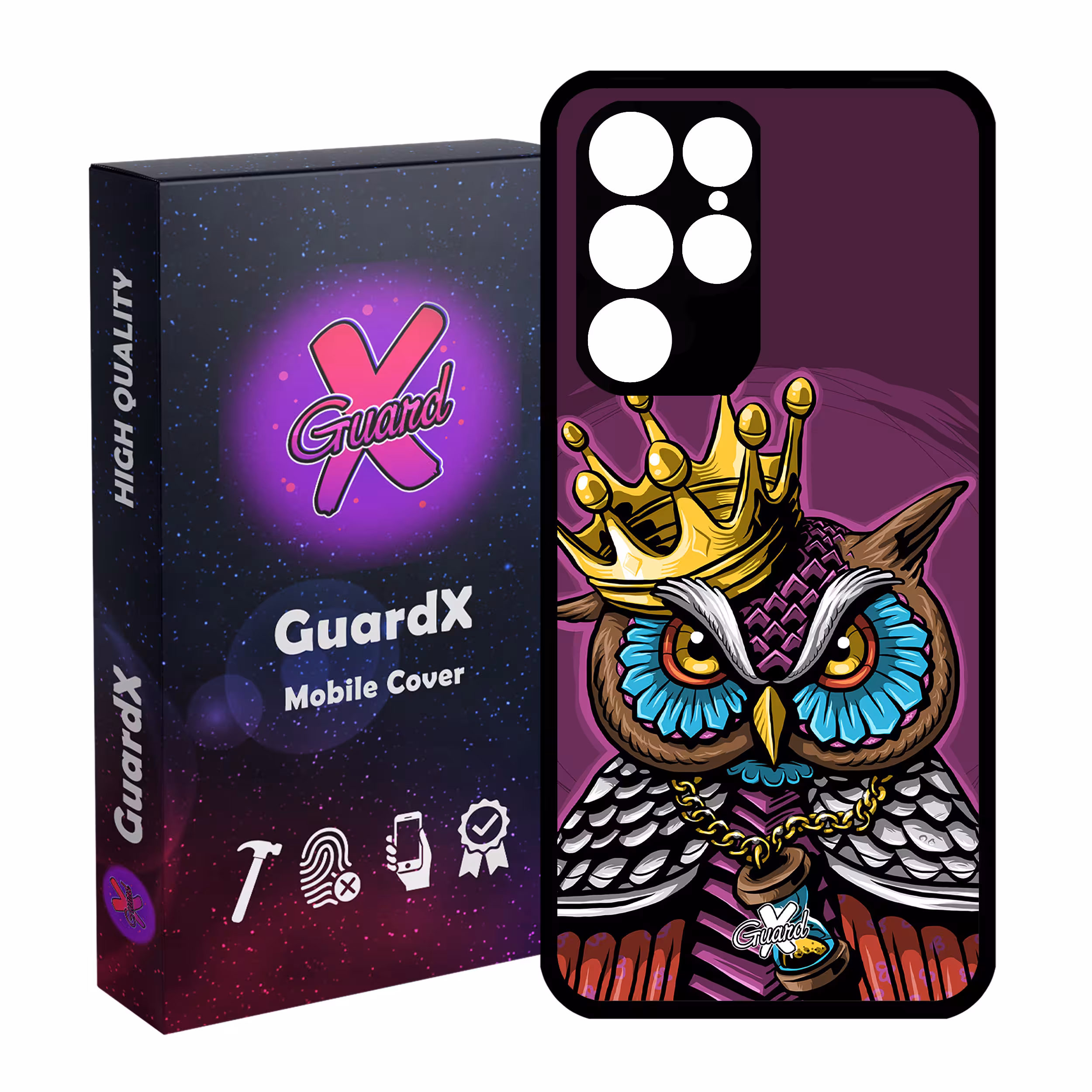 کاور گارد ایکس طرح Owl مدل Glass10081 مناسب برای گوشی موبایل سامسونگ Galaxy S22 Ultra