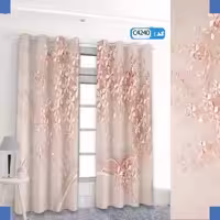 پرده تصویری طرح شکوفه گیلاس سه بعدی برند پرنا