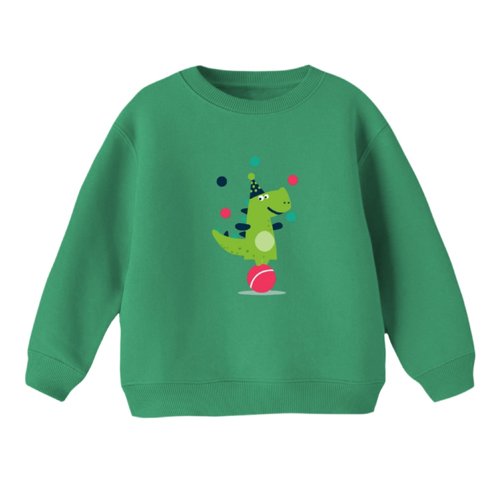 سویشرت بچگانه مدل دایناسور کد 4 رنگ سبز