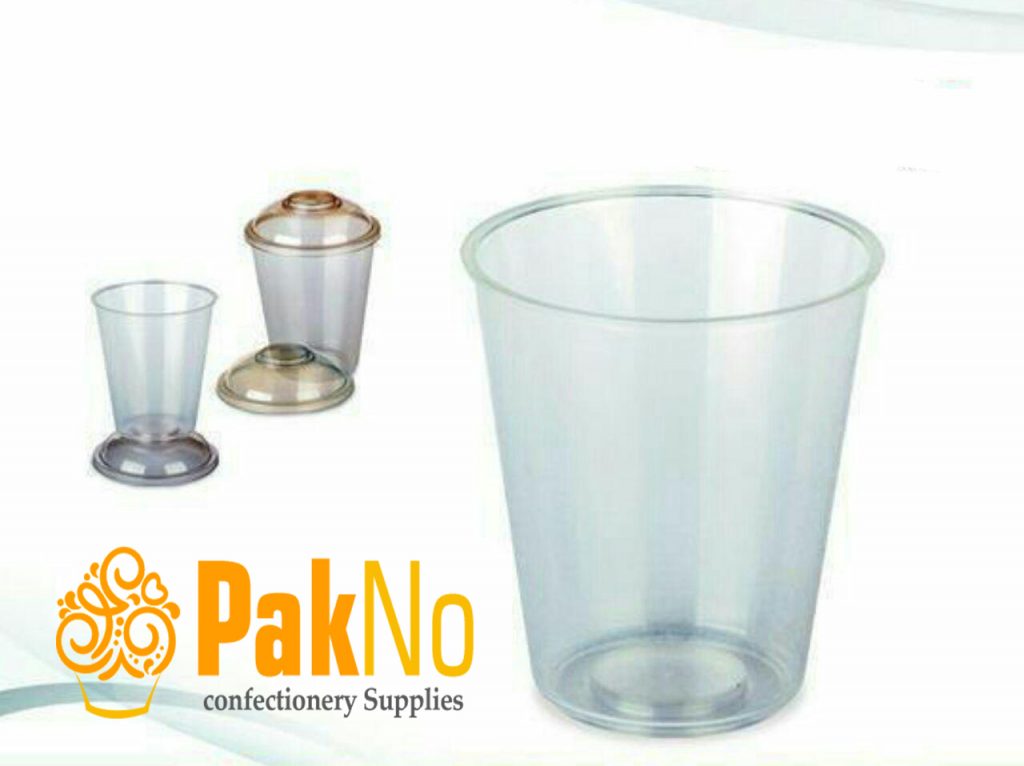 لیوان گرد پلاستیکی بزرگ پایه دار