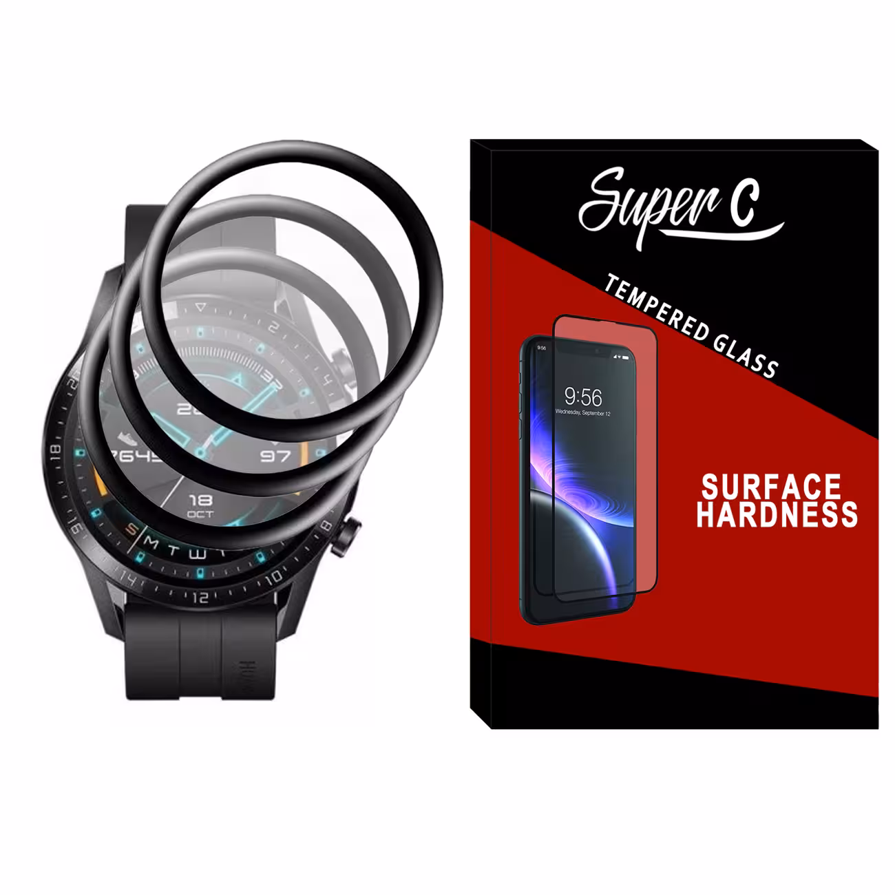 محافظ صفحه نمایش نانو سوپرسی مدل SRC مناسب برای ساعت هوشمند هوآوی Watch GT2 46mm بسته سه عددی