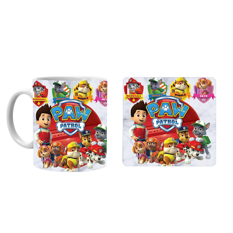 ماگ طرح سگ های نگهبان کد xw6 به همراه زیرلیوانی