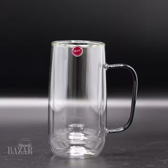 لیوان دو جداره بی وی کی دسته دودی کد 326110