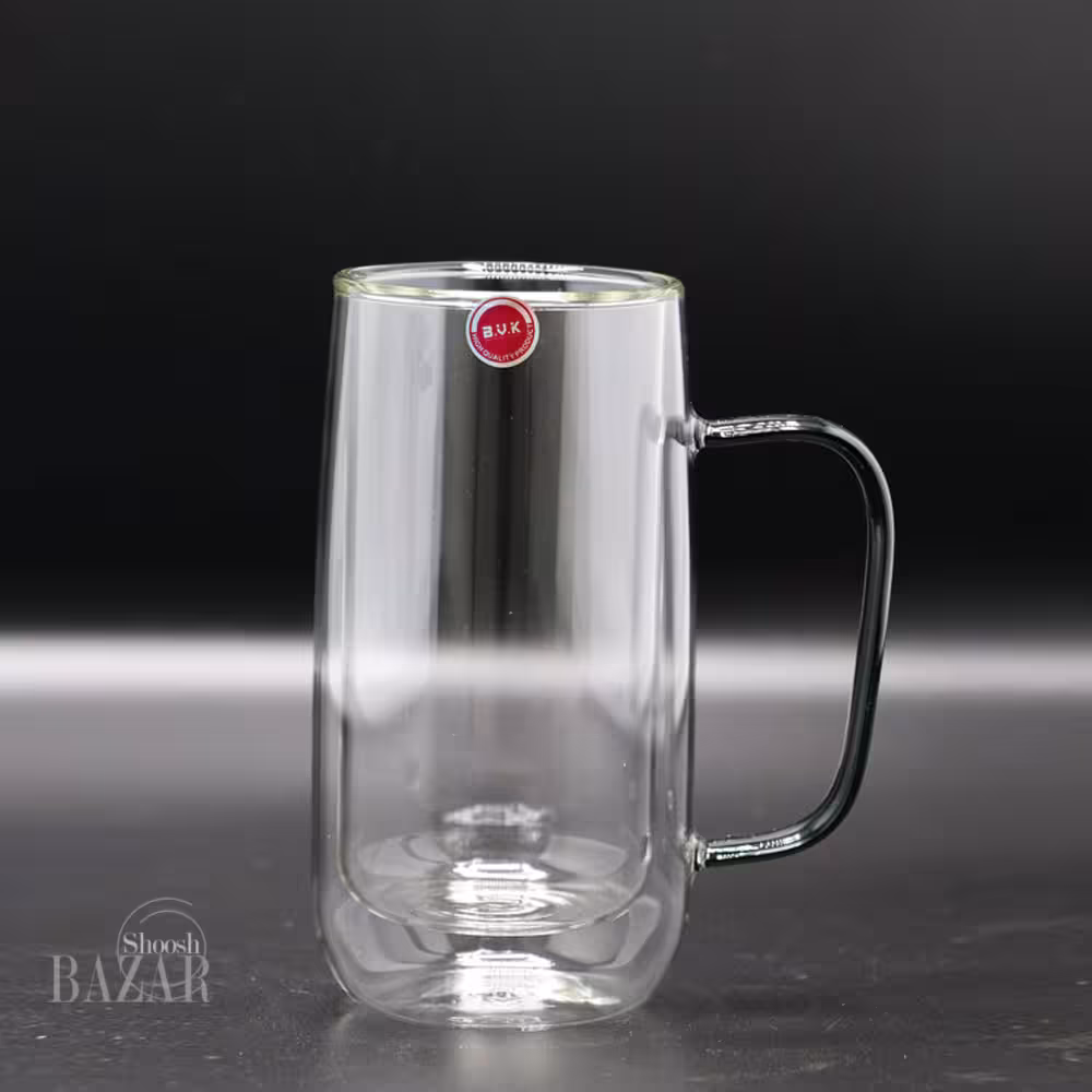 لیوان دو جداره بی وی کی دسته دودی کد 326110