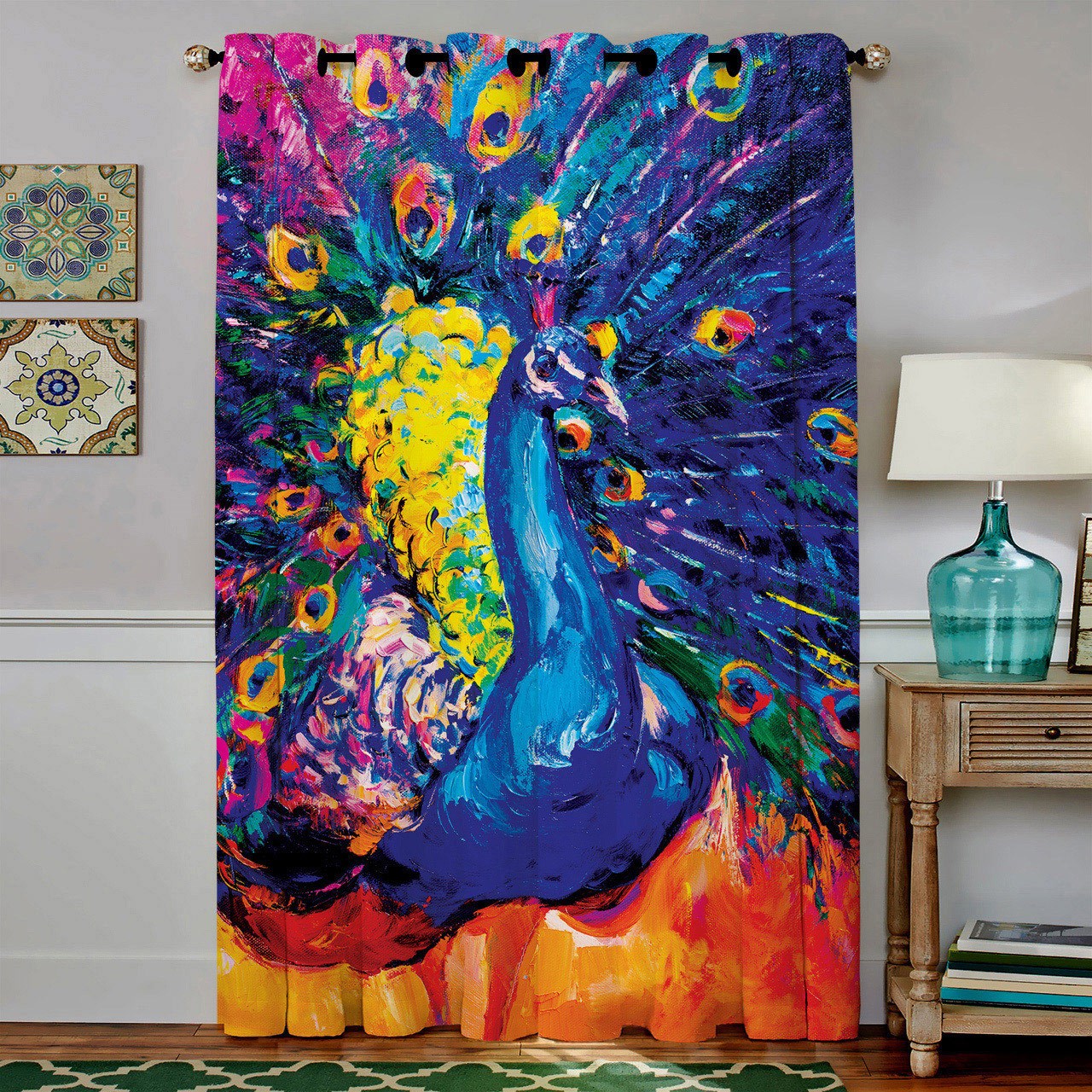 پرده مخمل رنس مدل C4-50042 ارتفاع 190 سانتی متر