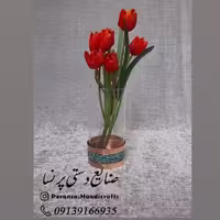 گلدان گل مصنوعی مسی برند پرنسا ارسال رایگان