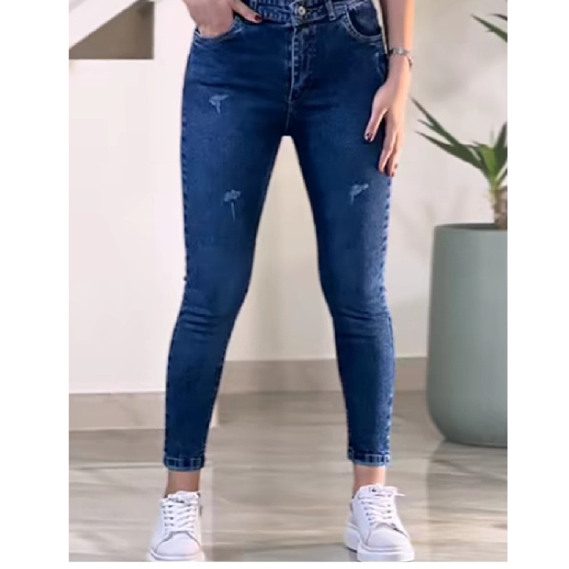 شلوار اسکینی   آبی قد 90  با کیفیت جین بی نظیرشلوار مام شلوار لول  شلوار ترک 