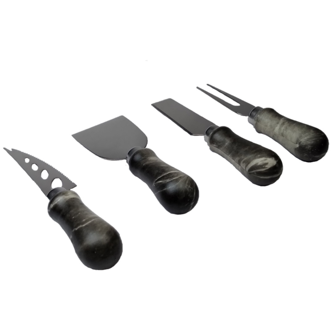 سرویس کارد صبحانه چهار پارچه طرح ماربل