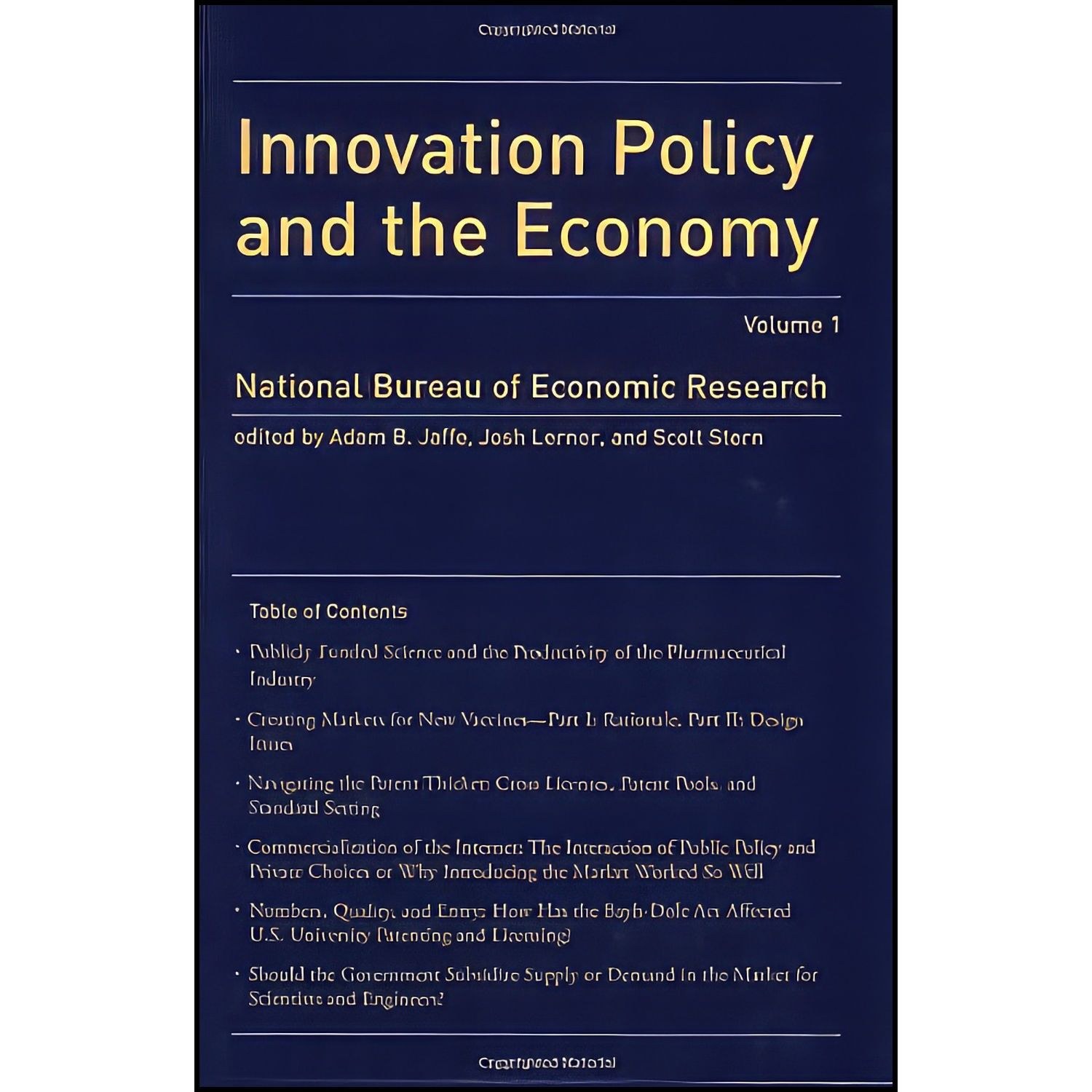 کتاب زبان اصلی Innovation Policy and the Economy  Vol  اثر جمعی از نویسندگان