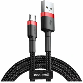 کابل USB به Micro USB بیسوس مدل CAMKLF-C91 طول 2 متر ا CAMKLF-C91 Baseus cafule Cable USB For Micro 2.4A 2M گارانتی 6 ماهه شرکتی