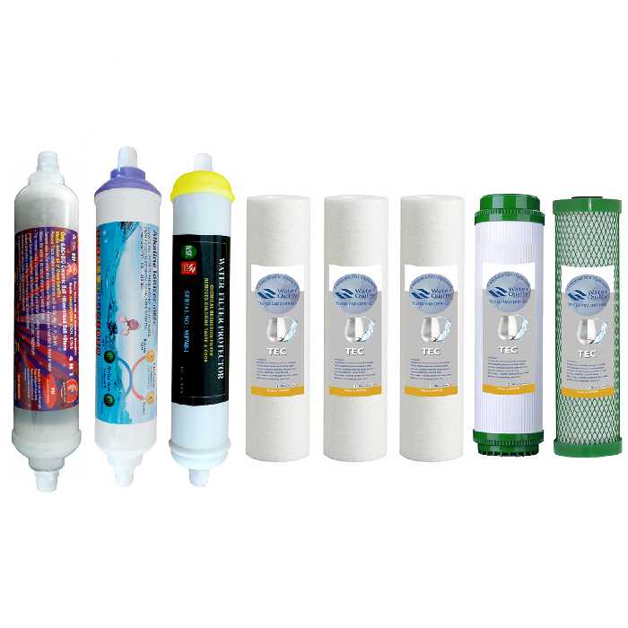 فیلتر دستگاه تصفیه کننده آب مدل FILTER RO- AT8QB مجموعه 8 عددی