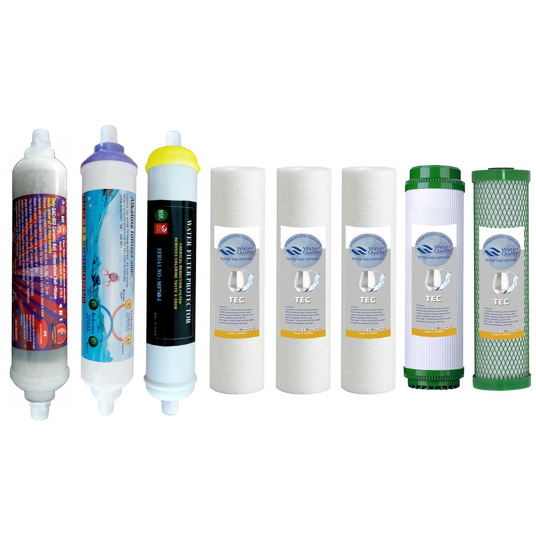 فیلتر دستگاه تصفیه کننده آب مدل FILTER RO- AT8QB مجموعه 8 عددی