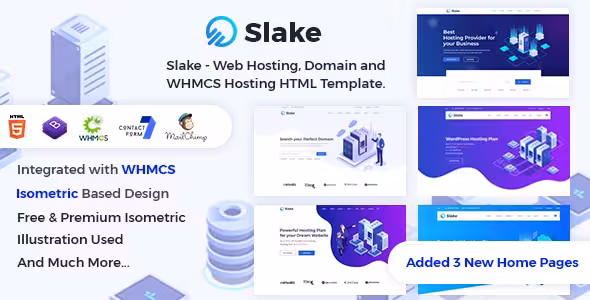 دانلود قالب HTML هاستینگ Slake