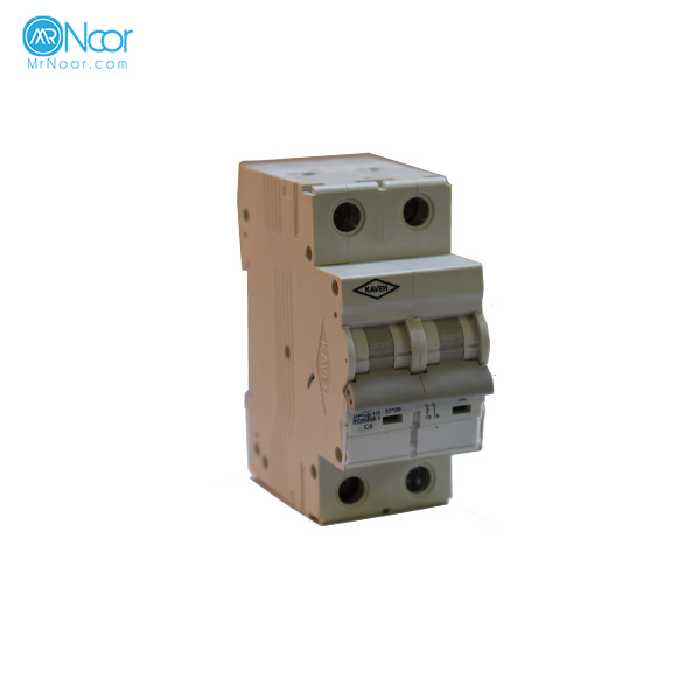 فیوز مینیاتوری دوفاز 6 آمپر 6KA تیپ C کاوه - مستر نور