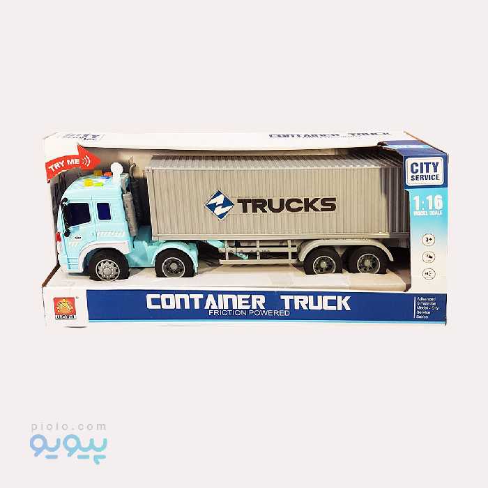 ماشین بازی مدل تریلی ترانزیت چراغ دار و موزیکال