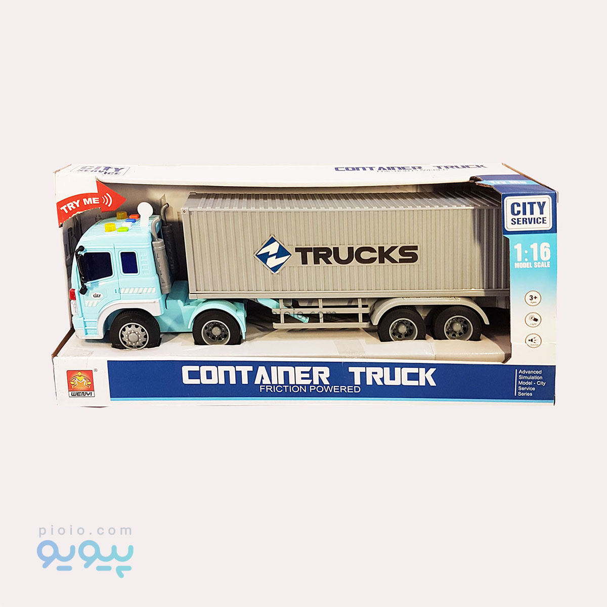 ماشین بازی مدل تریلی ترانزیت چراغ دار و موزیکال