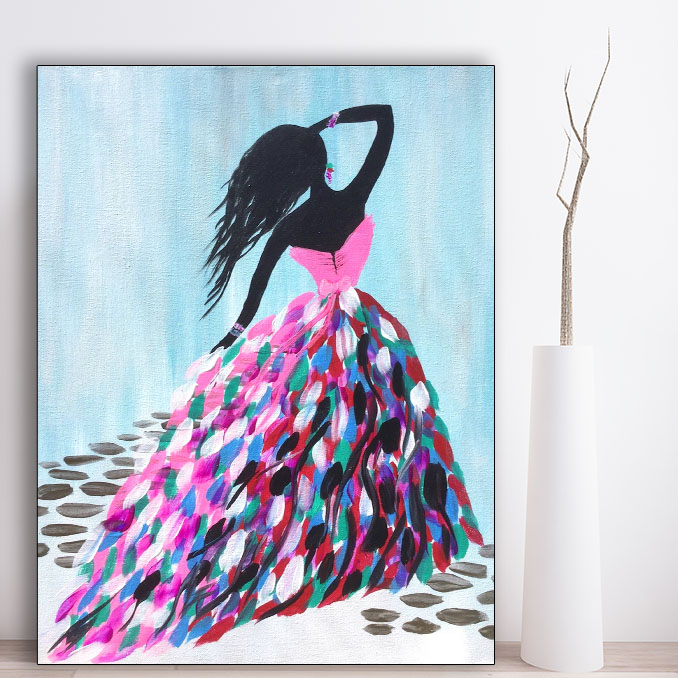 تابلو شاسی گالری استاربوی طرح دختر مدل Amazing 76