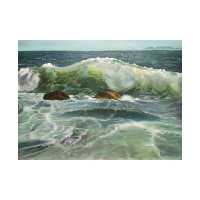 تابلو نقاشی طرح منظره دریایی