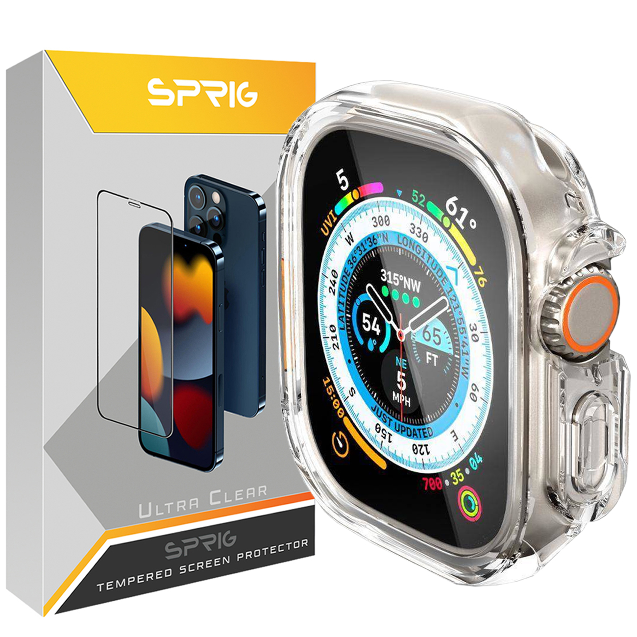 کاور اسپریگ مدل Colorless مناسب برای اپل واچ Ultra 49 میلی متری