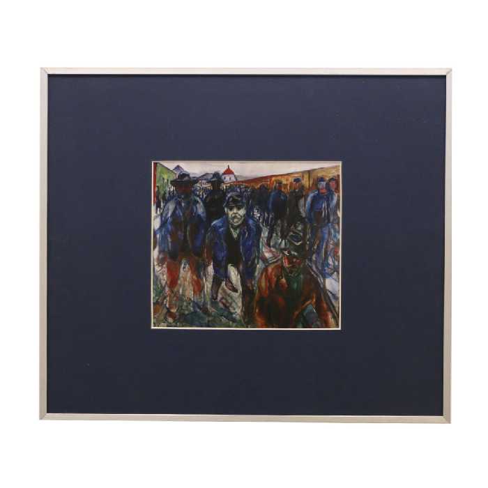 تابلو مدل نقاشی کارگران به خانه برمی‌‌گردند اثر ادوارد مونک