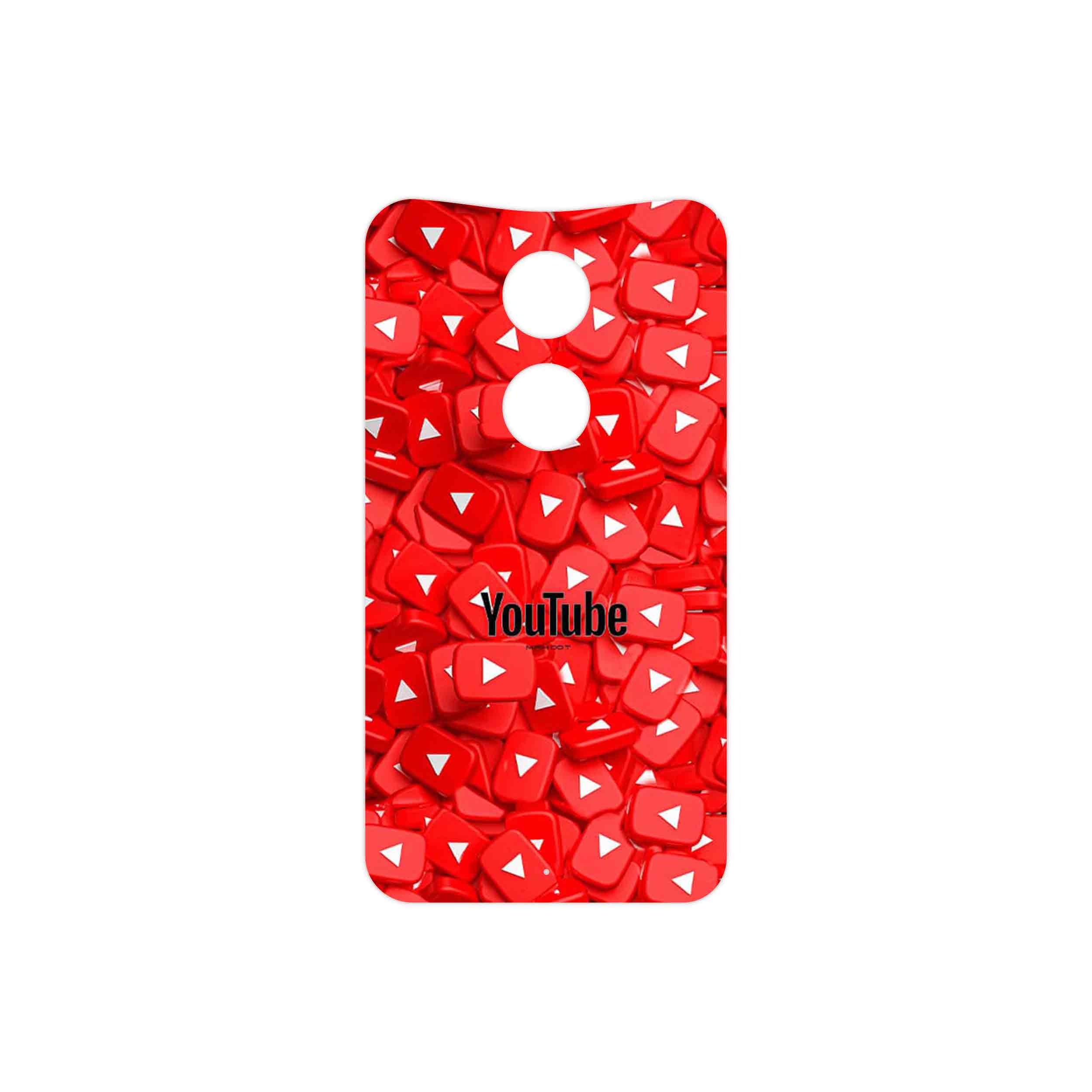 برچسب پوششی ماهوت مدل Youtube مناسب برای گوشی موبایل موتورولا Moto X 2014