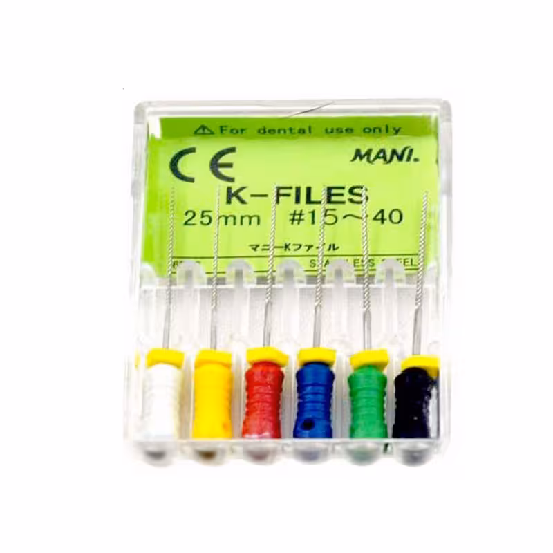 K فایل دستی مانی 25 میلیمتر K File MANI 25mm - فروشگاه اینترنتی مواد و تجهیزات دندانپزشکی