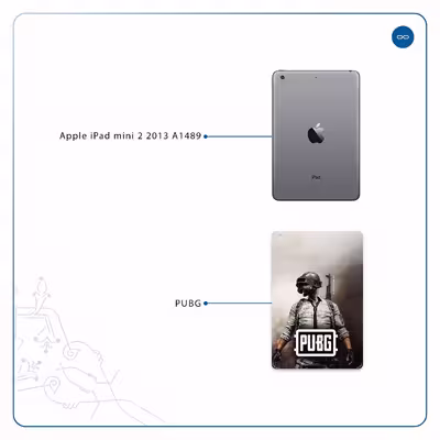 برچسب پوششی ماهوت مدل Pubg-Game مناسب برای تبلت اپل iPad mini 2 2013 A1489