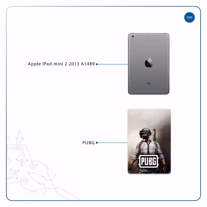 برچسب پوششی ماهوت مدل Pubg-Game مناسب برای تبلت اپل iPad mini 2 2013 A1489