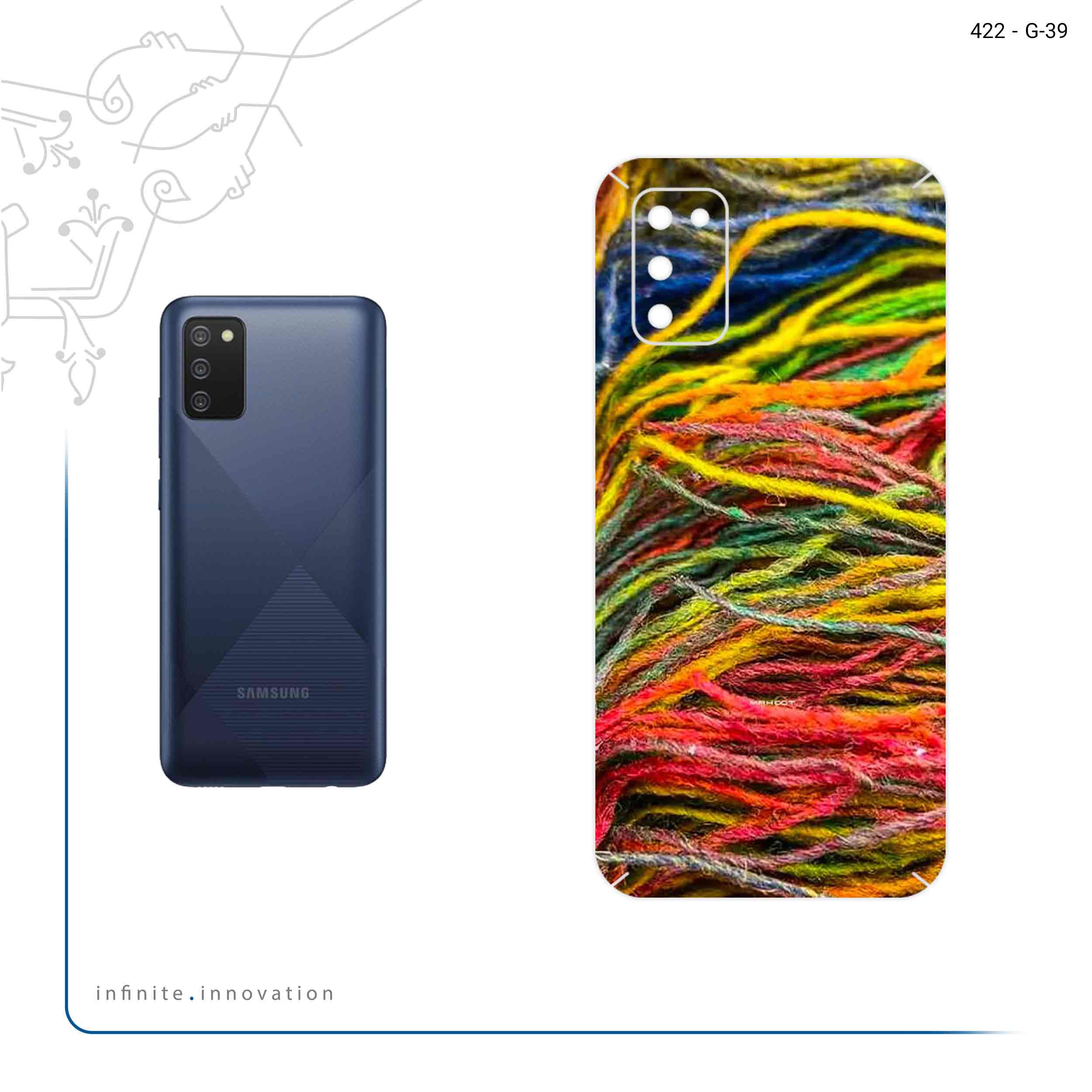 برچسب پوششی ماهوت مدل Fabric Texture 9 مناسب برای گوشی موبایل سامسونگ Galaxy A02S