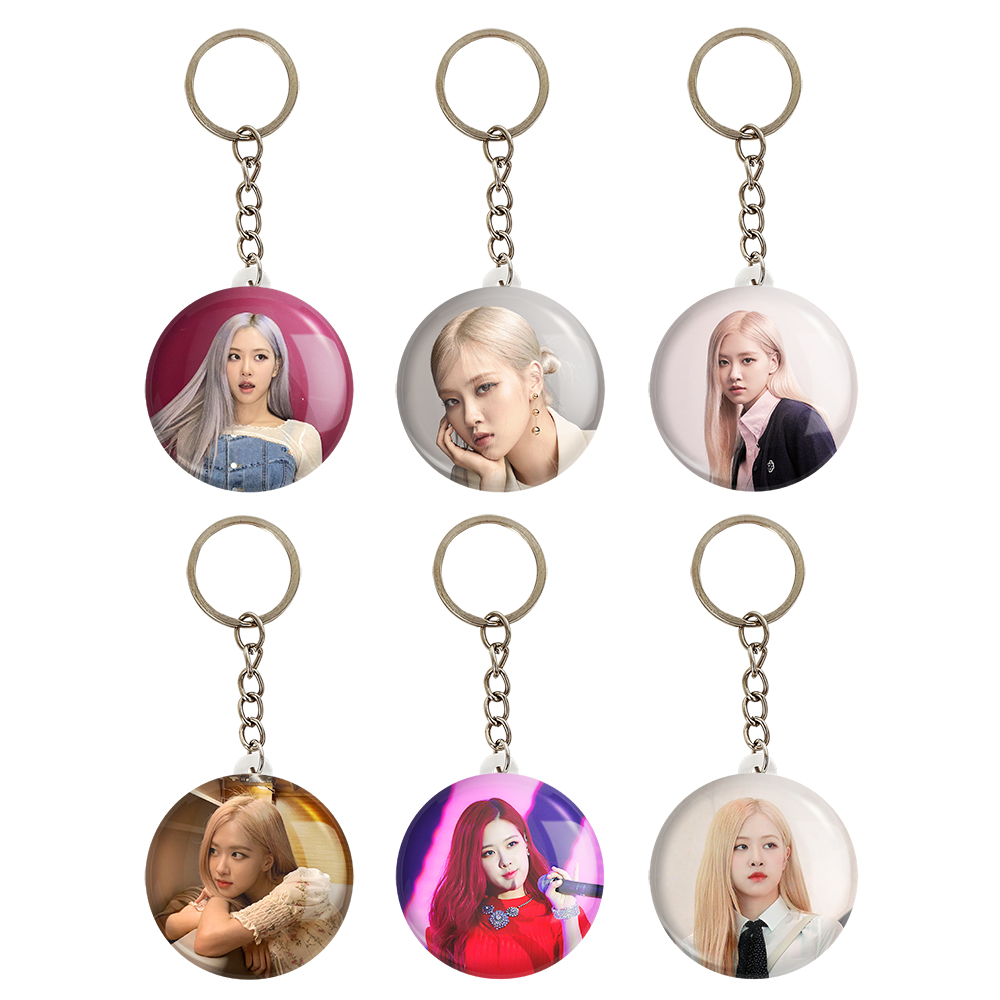 جاکلیدی خندالو مدل رزی بلک پینک کد 699B مجموعه 6 عددی