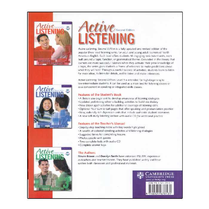 کتاب Active Listening Second Edition اثر Steven Brown And Dorolyn Smith انتشارات الوندپویان سه جلدی