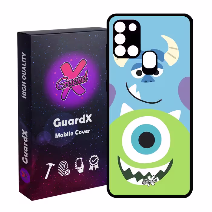 کاور گارد ایکس طرح هیولاها مدل Glass10389 مناسب برای گوشی موبایل سامسونگ Galaxy A21s